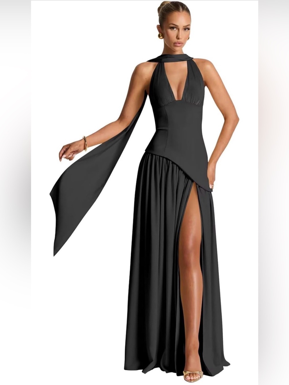 Long Chiffon A Line Dress